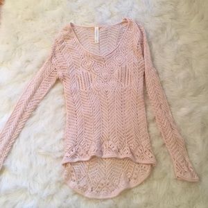 Pink knit sweater